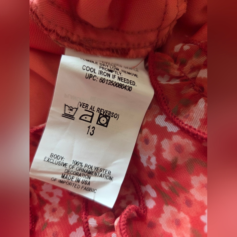 Studio Y Coral Floral Dress - Picture 7 of 8
